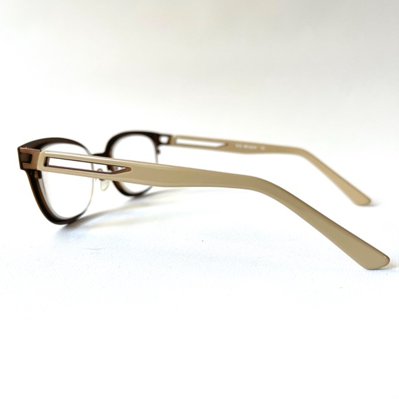 Vintage Reading Glasses +1.25 Copper Square Hipster Horn Rimmed Unisex Readers - Picture 6 of 11